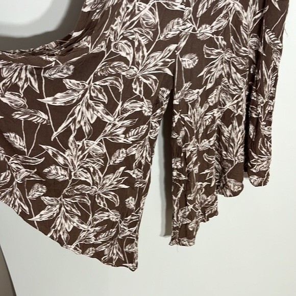 Miou Muse Leaf Print Cami Jumpsuit Brown White Size Small - Picture 5 of 11